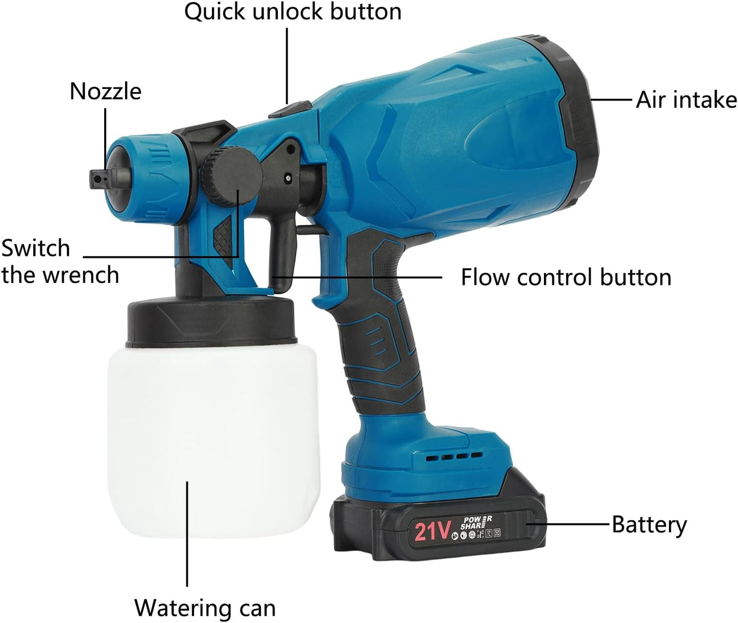 Pistolet à Peinture Électrique Sans Fil