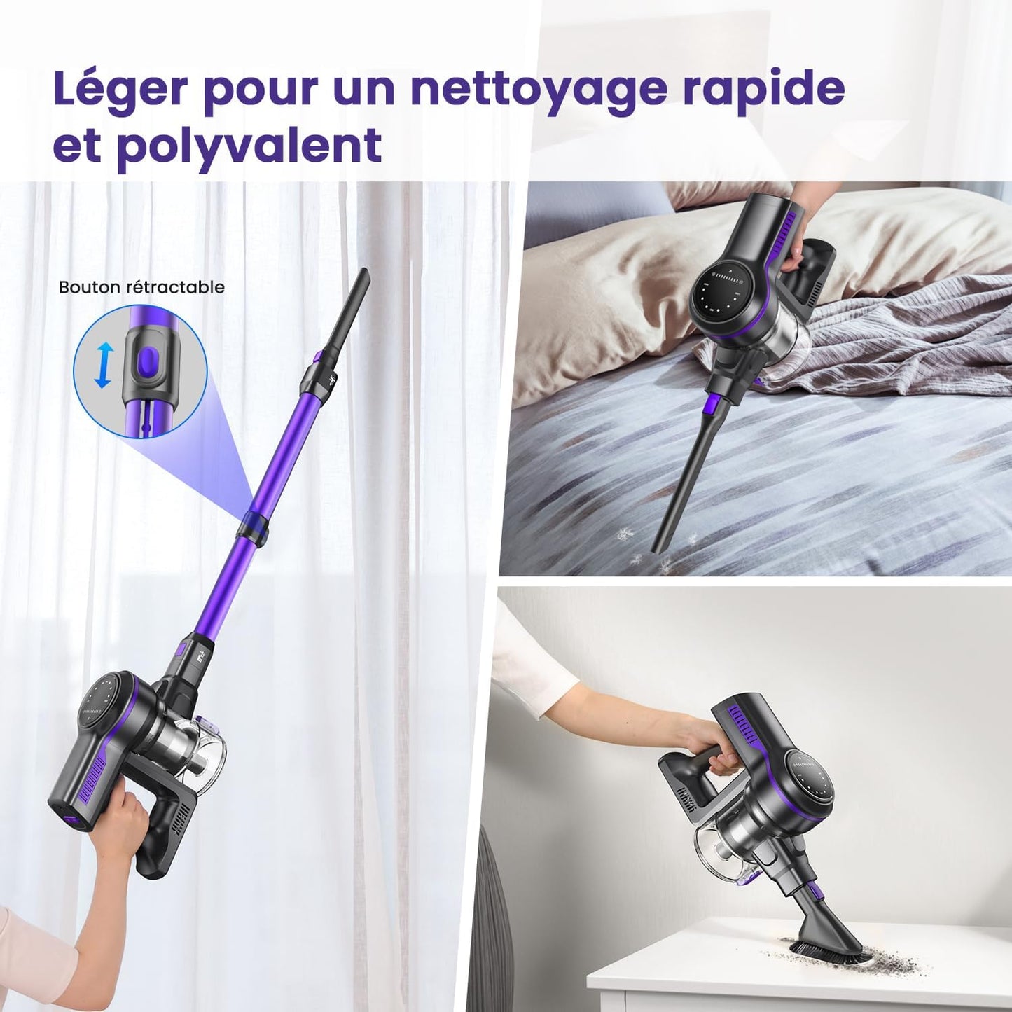 Aspirateur Balai Sans Fil Puissant