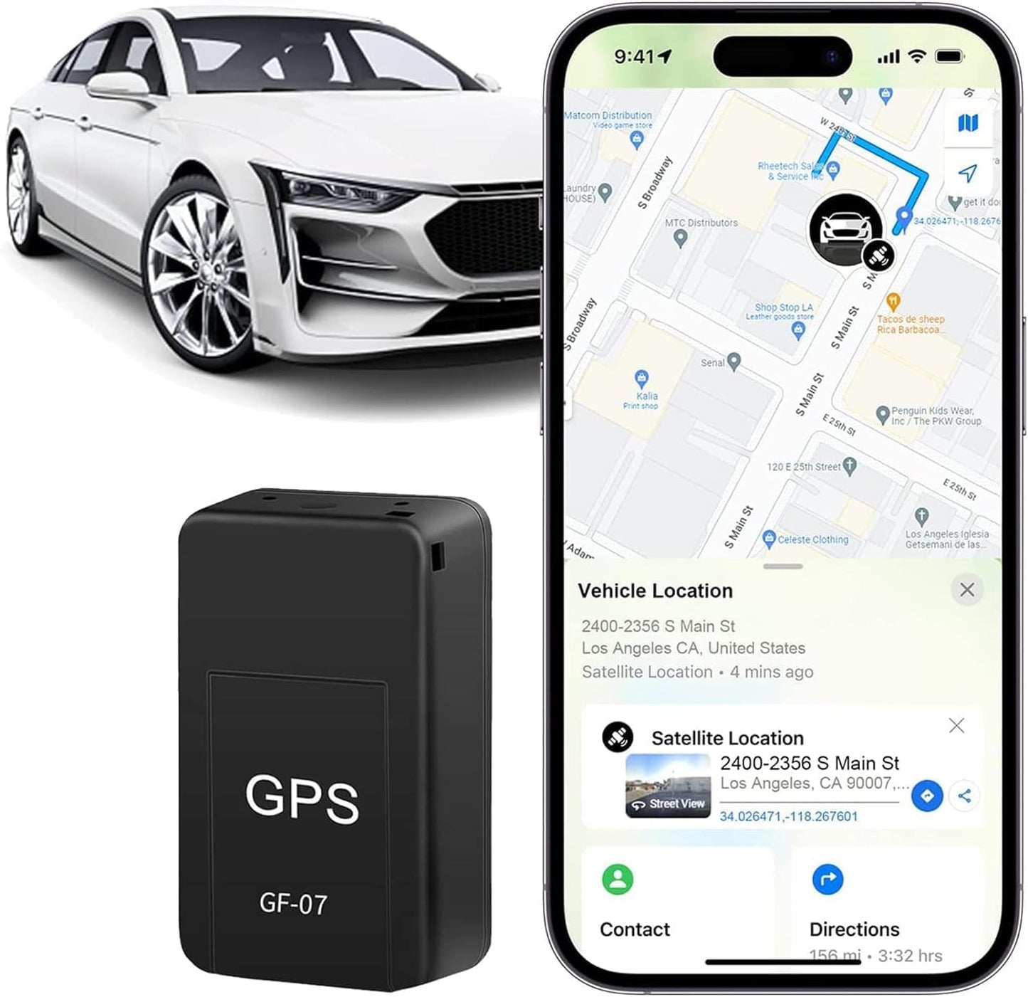 Mini GPS Tracker Magnétique – Localisation en Temps Réel