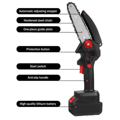 Tronçonneuse Électrique Sans Fil avec 2 Batteries & Chargeur