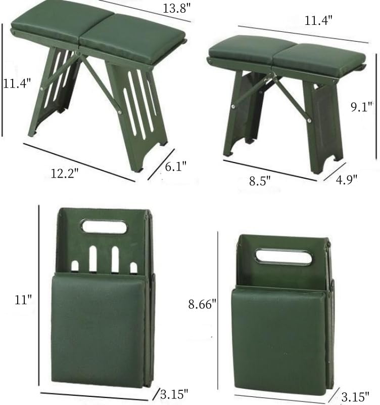 Tabouret Pliable avec Assise Rembourrée