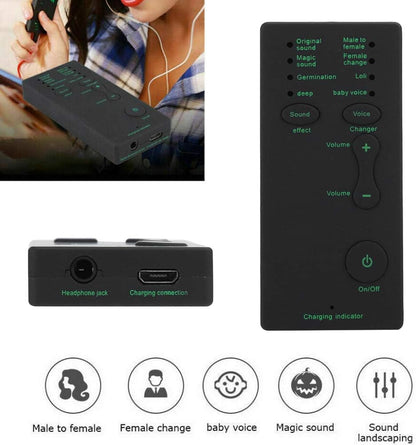 Modificateur de Voix Portable avec 7 Effets Sonores