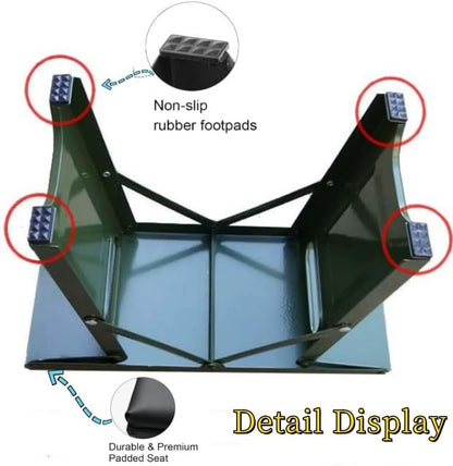 Tabouret Pliable avec Assise Rembourrée