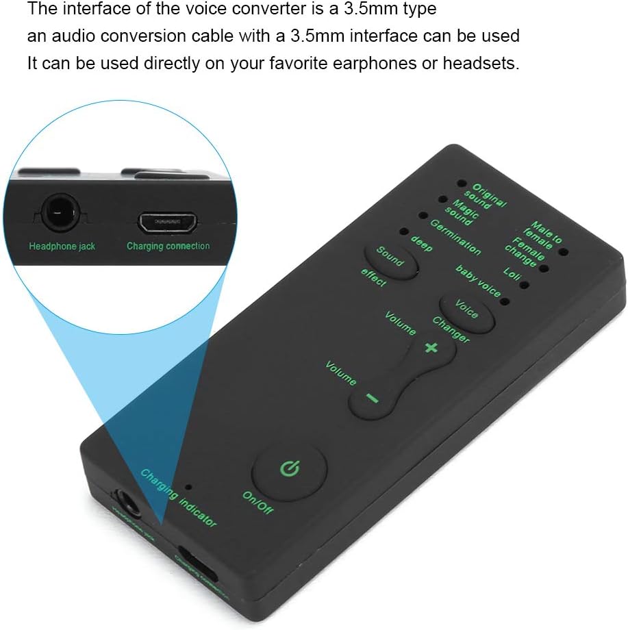 Modificateur de Voix Portable avec 7 Effets Sonores