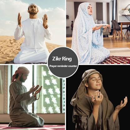 Bague Intelligente Tasbih avec Rappel des Heures de Prière