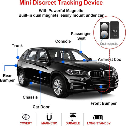 Mini GPS Tracker Magnétique – Localisation en Temps Réel