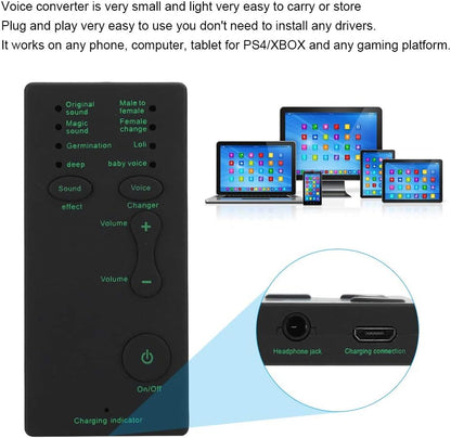 Modificateur de Voix Portable avec 7 Effets Sonores