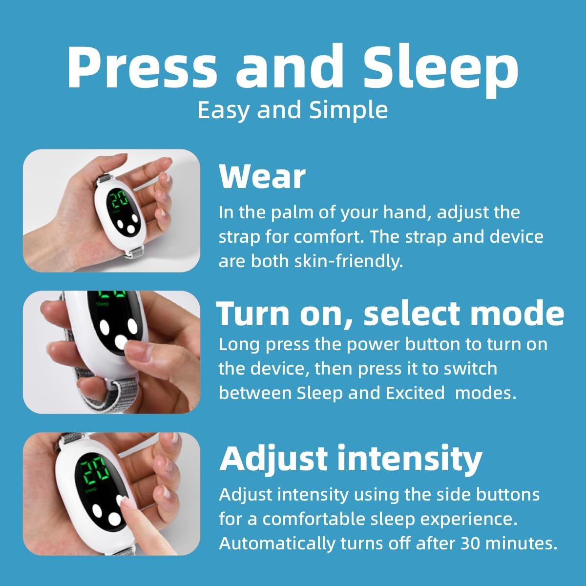 Appareil Anti-Stress & Sommeil par Microcourants