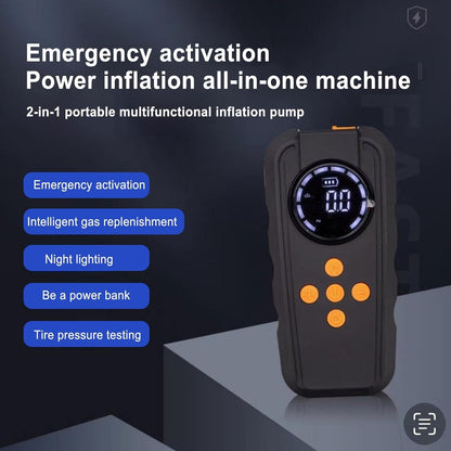 Démarreur de Batterie Portable avec Compresseur et LED