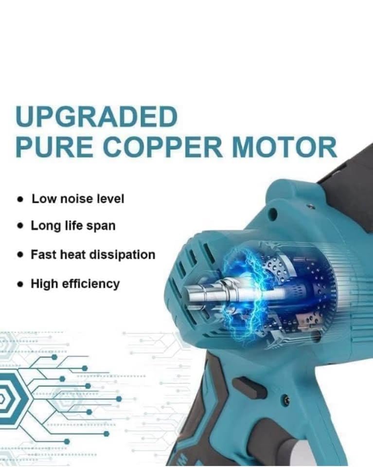 Tronçonneuse Électrique Sans Fil avec 2 Batteries & Chargeur