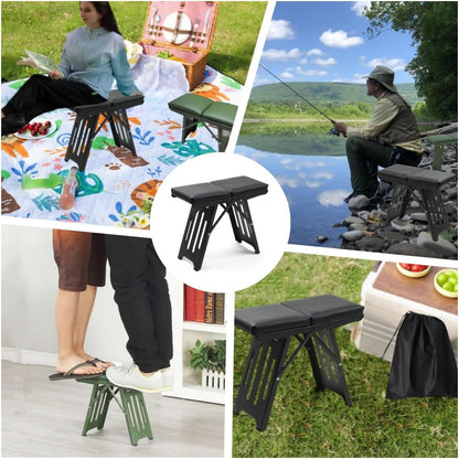 Tabouret Pliable avec Assise Rembourrée
