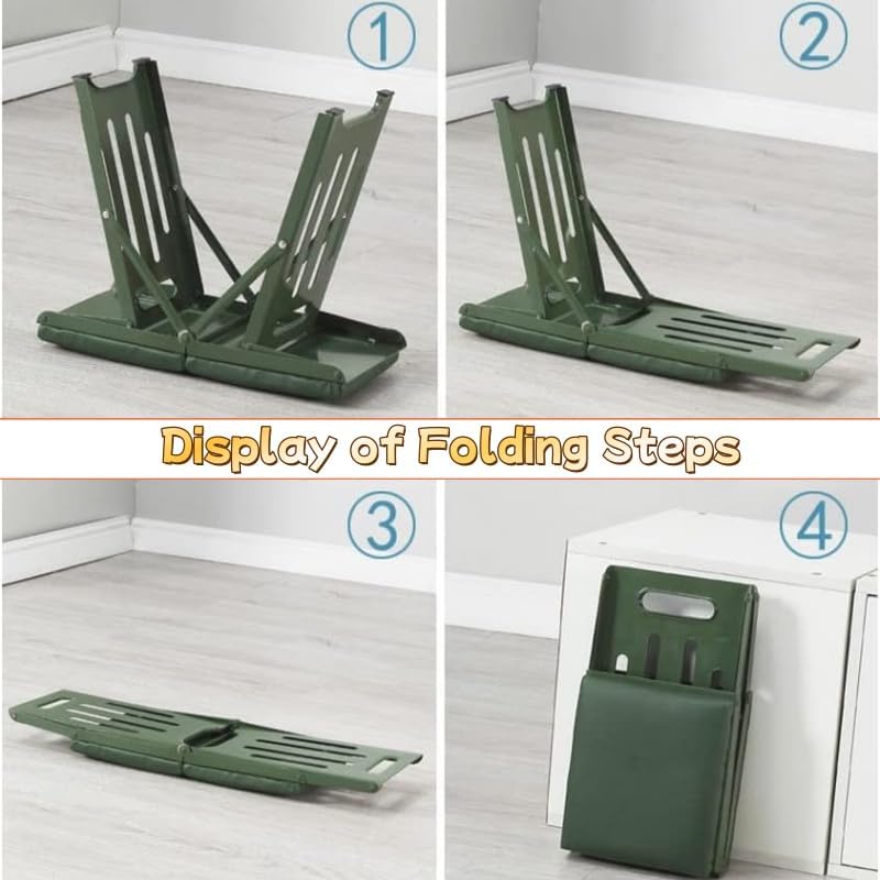 Tabouret Pliable avec Assise Rembourrée