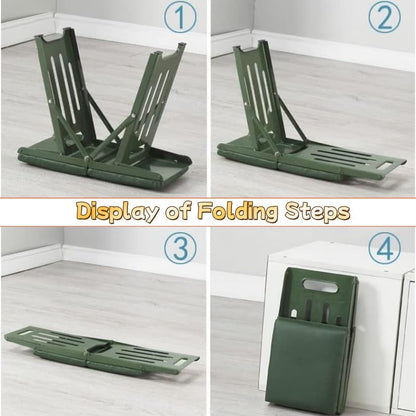 Tabouret Pliable avec Assise Rembourrée