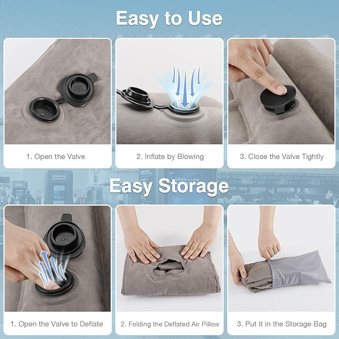 MoKo™ | Oreiller de voyage gonflable ultra-confort