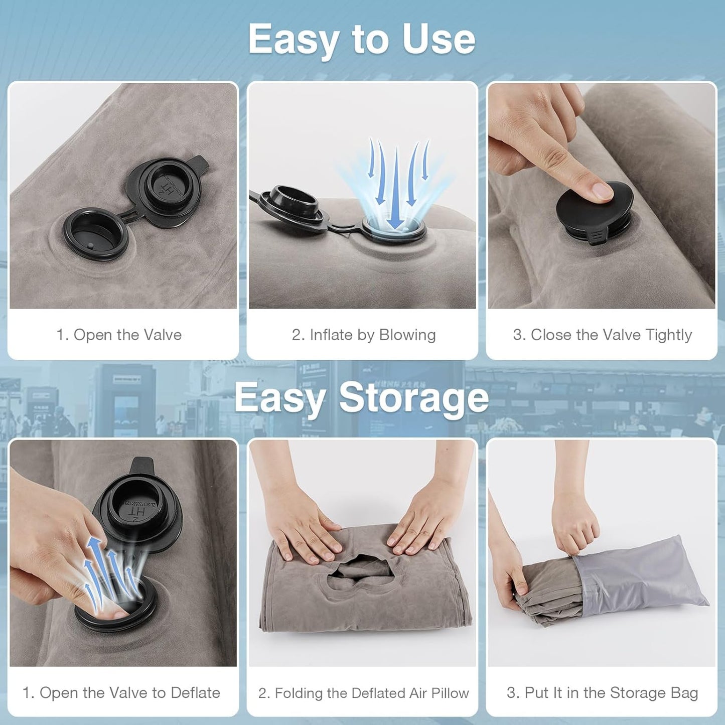 MoKo™ | Oreiller de voyage gonflable ultra-confort