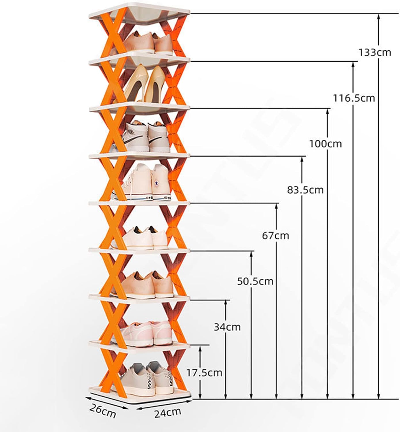 Pepisky™ | Range-chaussures vertical gain de place 6 niveaux