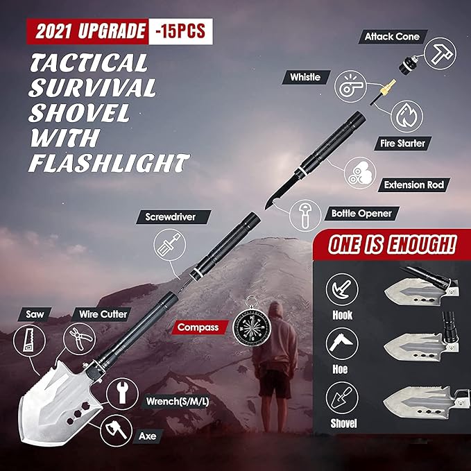 Terremon™ | Pelle de survie tactique 23-en-1